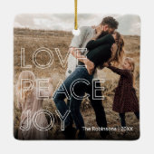 Ornement En Céramique Noël photo moderne (Dos)