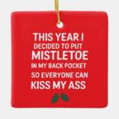 Ornement En Céramique Noël rude Funny Noel Hilarié Arbre de Noël (Devant)