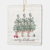 Ornement En Céramique Noël rustique Joyeux Noël (Gauche)