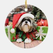 Ornement En Céramique Noël - Shih Tzu - Vince (Dos)