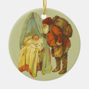 Ornement En Céramique Noël Vacances bébé Vintage