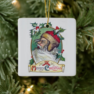 Ornement En Céramique Noël vintage Gnome