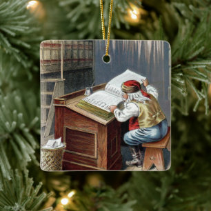Ornement En Céramique Noël vintage, Saint Nicolas méchant ou gentil
