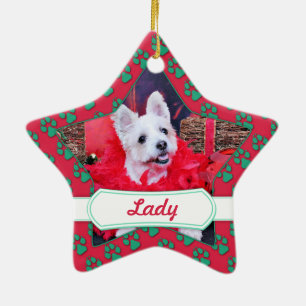 Ornement En Céramique Noël - WestieJack - Madame