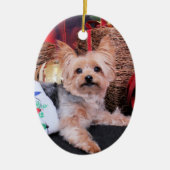 Ornement En Céramique Noël - Yorkshire Terrier - Vinnie (Devant)