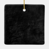 Ornement En Céramique Noir cuir Premier Noël Marié (Dos)