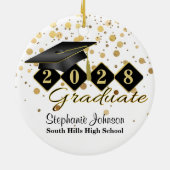 Ornement en céramique noir et or (Dos)