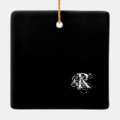 Ornement En Céramique Noir personnalisé (Dos)