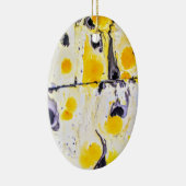 Ornement en céramique noire et jaune (Droite)