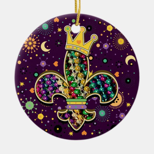 Ornement En Céramique NOLA Dat Fleur De est des perles (Devant)