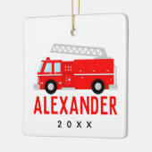 Ornement En Céramique Nom du camion d'incendie (Gauche)