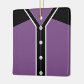 Ornement En Céramique Nom et numéro de baseball softball Jersey Modèle (Gauche)