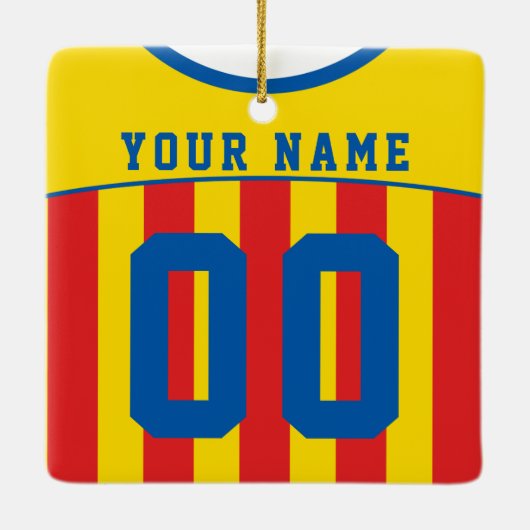 Ornement En Céramique Nom et numéro Football Football Modèle Jersey (Dos)