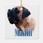 Ornement En Céramique Nom Mastiff (abricot) (Dos)