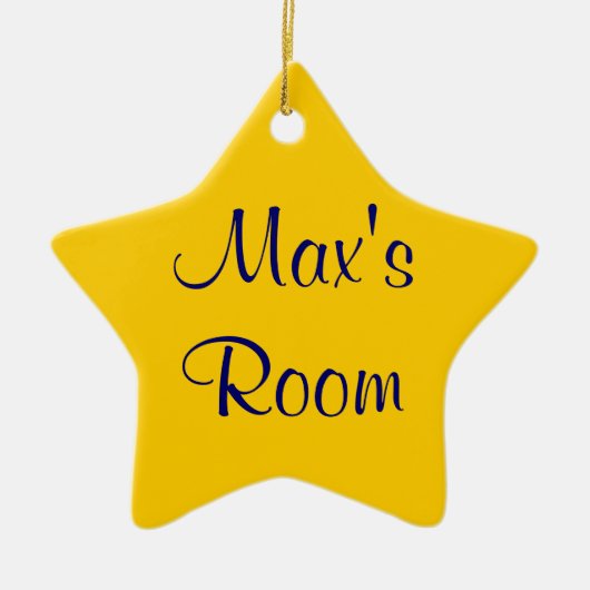 Ornement En Céramique Nom personnalisable (Devant)