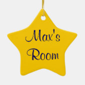 Ornement En Céramique Nom personnalisable (Dos)