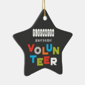Ornement En Céramique Nom Personnalisé, Awesome Bénévole Appréciation (Droite)