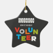 Ornement En Céramique Nom Personnalisé, Awesome Bénévole Appréciation (Devant)