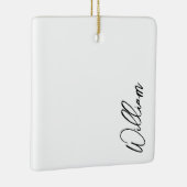 Ornement En Céramique Nom personnalisé du script moderne (Droite)