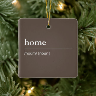 Ornement En Céramique Nom personnalisé ou dictionnaire Word noir et blan