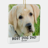 Ornement En Céramique Nom photo du meilleur chien papa 2 (Droite)