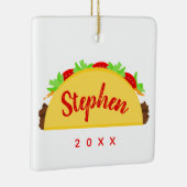 Ornement En Céramique Nom Taco (Droite)