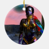 ORNEMENT EN CÉRAMIQUE NORA CYBER WARRIOR (Dos)