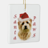 Ornement En Céramique Norfolk Terrier Père Noël Paws (Droite)