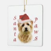 Ornement En Céramique Norfolk Terrier Père Noël Paws (Gauche)