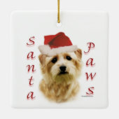 Ornement En Céramique Norfolk Terrier Père Noël Paws (Dos)
