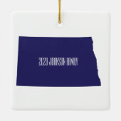 Ornement En Céramique North Dakota Noël personnalisé (Dos)