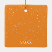 Ornement En Céramique Nos premiers noël jeunes mariés couple (Dos)