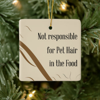 Ornement En Céramique Not Responsible for Pet Hair in the Food
