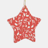 Ornement En Céramique Notes de musique rouge (Droite)