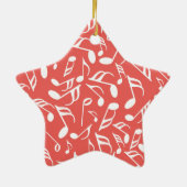 Ornement En Céramique Notes de musique rouge (Dos)