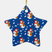 Ornement En Céramique Notes de musique Snowman Cello (Dos)