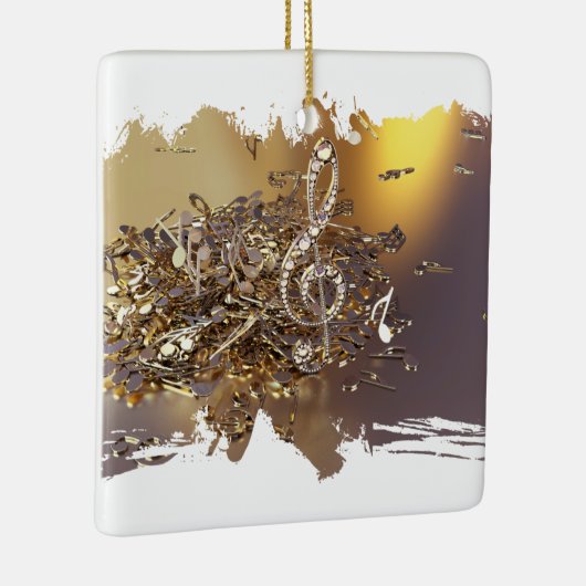 Ornement En Céramique Notes musicales treble clef and fa (Droite)