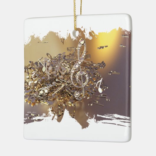 Ornement En Céramique Notes musicales treble clef and fa (Gauche)