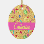 Ornement En Céramique Notions de couture jaune Nom de l'art Personnalisé (Droite)