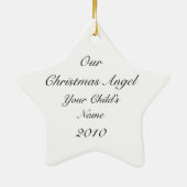 Ornement En Céramique Notre Ange de Noël (Dos)