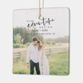 Ornement En Céramique Notre aventure commence Script Photo Enregistrer l (Gauche)