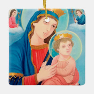 Ornement En Céramique Notre-Dame de Perpétuel aide catholique
