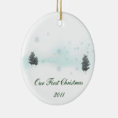 Ornement En Céramique Notre premier Noël 2011 (Droite)