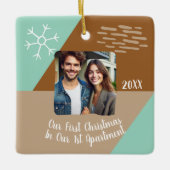 Ornement En Céramique Notre Premier Noël Dans Notre 1Er Appartement Phot (Devant)