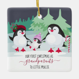 Ornement En Céramique Notre premier Noël en tant que grands-parents Ador