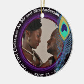 Ornement En Céramique Notre premier Noël en tant que M. et MRS. (Gauche)