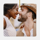 Ornement En Céramique Notre premier Noël en tant que M & Mme Photo Minim (Dos)