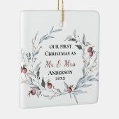 Ornement En Céramique Notre premier Noël en tant que Mr & Mrs Winter Wed (Droite)
