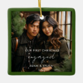 Ornement En Céramique Notre premier Noël engagé (Devant)