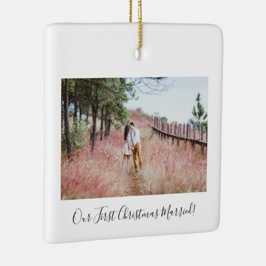 Ornement En Céramique Notre premier Noël Marié sur mesure Noël (Droite)
